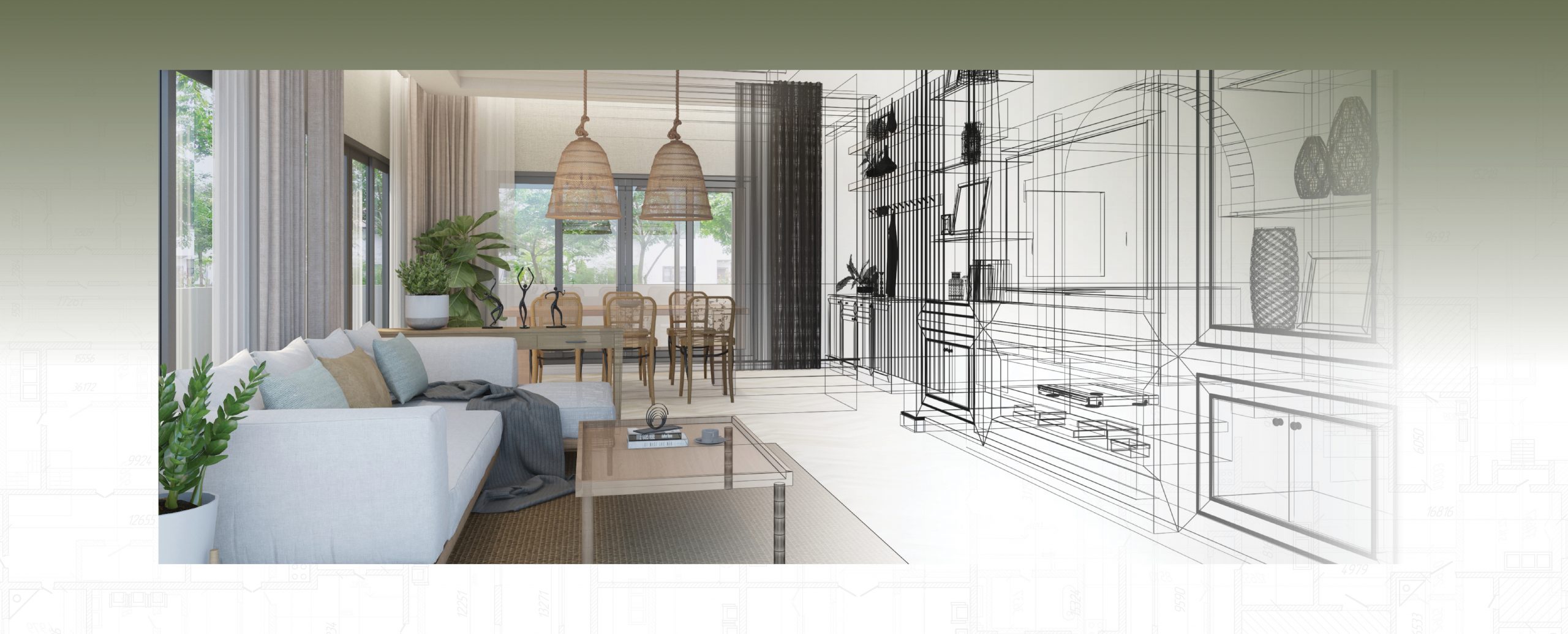 Image of Apartment Interior with Overlay