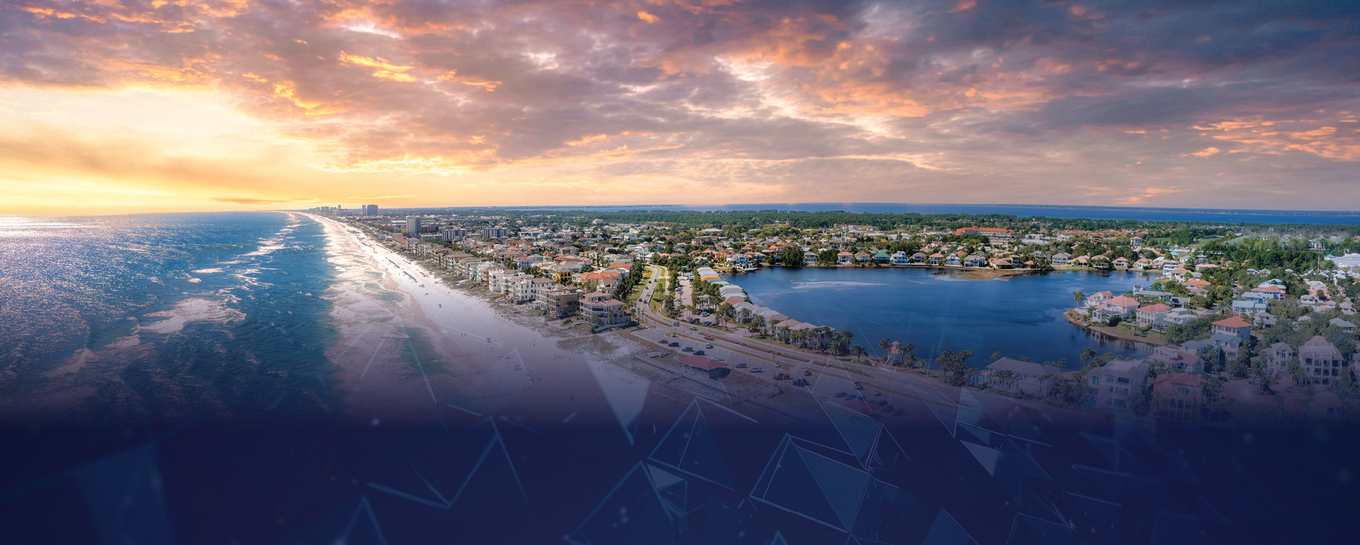 Aerial view of Palm Beach County industrial buildings